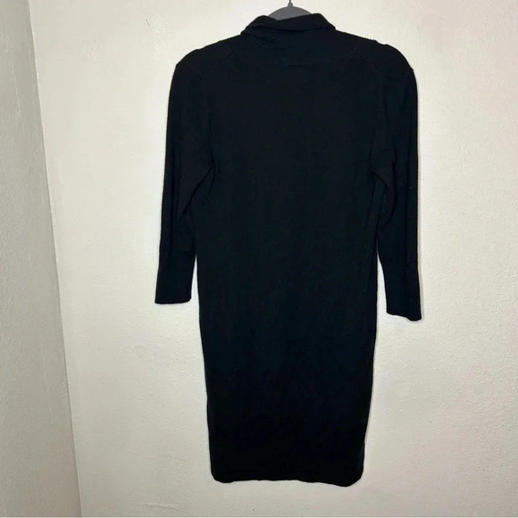 Spense Black Wool Blend 3/4 Sleeve Sweater Dress Size Small - Picture 6 of 6